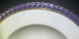TIFFANY & CO. LENOX RAND SUPPENSCHÜSSEL GADROON KOBALTBLAU UND GOLDRAND H392B SELTEN - Bild 1 von 7