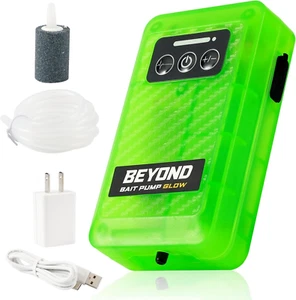 Beyond Bait Pump wiederaufladbarer Belüfter - tragbarer Glow in the Dark Bubbler - 4 Sp - Bild 1 von 7