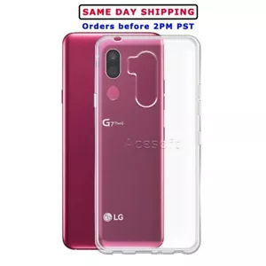 Shock Absorbing Transparent Slim Soft TPU Case for Sprint LG G7 ThinQ LGG710PM - Picture 1 of 1
