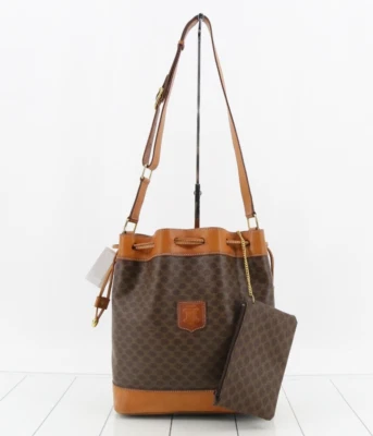 Celine Vintage Macadam Bucket Bag with Pouch - Image 1 of 4