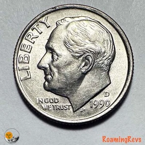 1990 D Roosevelt 10c Dime-United States Actual Coin #Z90DB - Picture 1 of 5