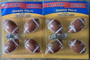 2 Packs All-Star Decor (1S102) Football Ball Drawer Pulls With Hardware NEW - Picture 1 of 2