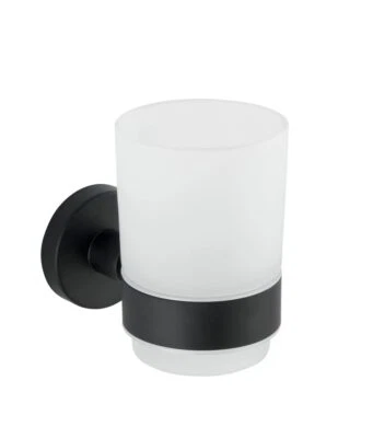 Uno Bosio Black Toothbrush Holder | Black Stainless Steel Wall Mount | Accessory... - Image 1 of 4