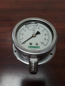 Famabras GAUGE PI-EFP-0041 GLASS B ABNT 0-10BAR - Picture 1 of 4