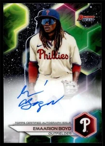 2023 Bowman's Best EMAARION BOYD BEST OF 2023 AUTO PHILLIES B23-EBD - Imagen 1 de 2