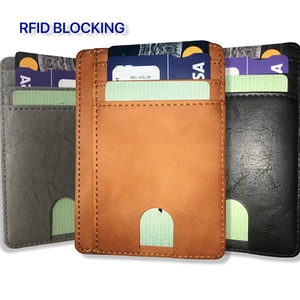 PREMIUM QUALITY Leather Purse, Wallet, Slim Credit Card Holder- Mens Money Clip - Picture 1 of 18