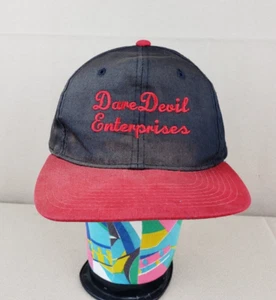 VTG DARE DEVIL Enterprises Stunt Adventurous Danger Retro Yupoong Snapback Hat - Picture 1 of 11
