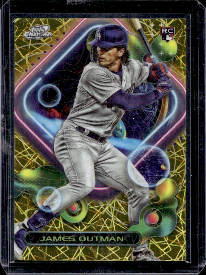 2023 Topps Cosmic Chrome James Outman Gold Interstellar Refractor Rookie #8/50