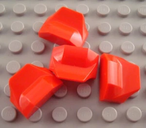 LEGO Lot of 4 Red 1x2 Car Vehicle Lip End Engine Bricks - Picture 1 of 1