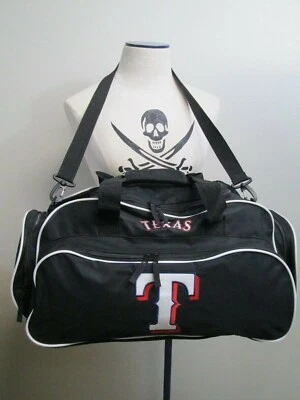 Bolsa de golf vintage de gimnasio Texas Rangers 18" negra blanca con logotipo MLB bolsa de béisbol Y2K Foto 1 de 4