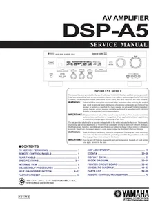 Service Manual-Anleitung für Yamaha DSP-A5  - Bild 1 von 1