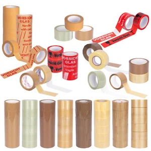 Cinta adhesiva cinta adhesiva de papel precaución vidrio cinta de embalaje 6-96 rollos cinta adhesiva de paquete - Imagen 1 de 13