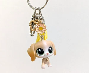 Littlest Pet Shop LPS Bounder Beagleton Beagleton cane mini portachiavi giallo fatto a mano - Foto 1 di 6