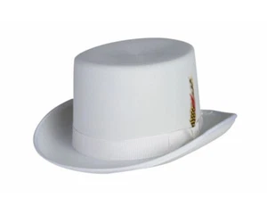 Deluxe Morfelt Top Hat in White - Picture 1 of 1