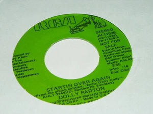 Dolly Parton-Startin Over Again  7" 45 RCA PROMO Green Vinyl NEAR MINT-unplayed - Picture 1 of 3