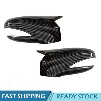 For Lexus IS IS250 IS350 ISF 06-12 Carbon Fiber Black Rearview Mirror Cover Caps Foto 1 de 4