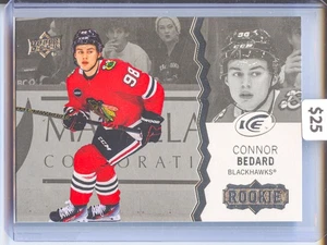Connor Bedard Rookie Card UD Ice 2023-24 Blackhawks RC Upper Deck - Picture 1 of 2