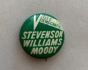 Adlai Stevenson 1956 Michigan Governor campaign pin button political vintage - Picture 1 of 4