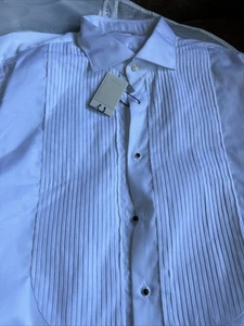 SUITSUPPLY Cotton Double Cuff TUXEDO Formal Slim Fit Shirt Size L - Picture 1 of 7