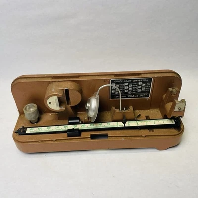 Báscula de carga de precisión Lyman Ohaus “M5” incompleta falta tapa y bandeja de medición Foto 1 de 4