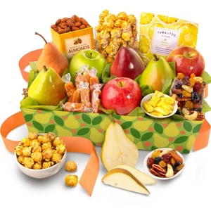 A Gift Inside Orchard Delight Fruit and Gourmet Basket - Picture 1 of 3