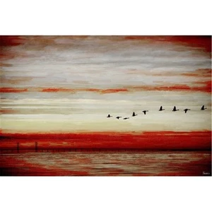 Flying South by Parvez Taj Painting Print on Wrapped Canvas - Picture 1 of 1