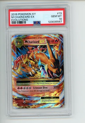 2016 Pokemon XY Evolutions Mega M Charizard EX 13/108 Holo Rare PSA 10 GEM - Image 1 of 2