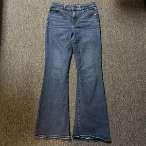 Express Denim Jeans Flare High Rise Pants Womens - Size 8R Blue - Picture 1 of 8