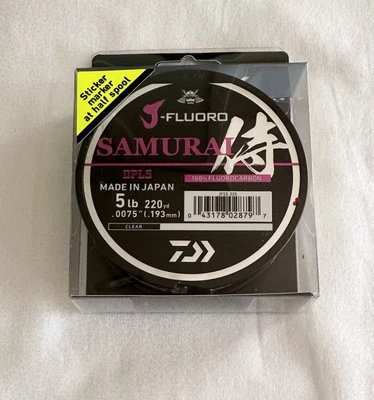 Línea de pesca de fluorocarbono Daiwa J-Fluoro Samurai 5 lb 220 yardas NUEVA Foto 1 de 4