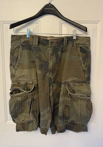 American Eagle Shorts Herren 33" Cargo Camouflage Typ AE3 Grunge Arbeit abgenutzt * - Bild 1 von 8