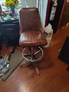 CHROMCRAFT Bar Stools, Padded, High Back, Mid-Century Modern - Picture 1 of 2