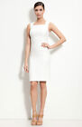 St John Collection Beige Collection Sleeveless Marocain Crepe Dress ( Size 8)