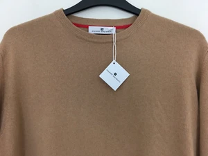 PIERRE BALMAIN Men's XXL Camel Crew Neck Wool Blend Knitted Sweater/Jumper XXL - Picture 1 of 12