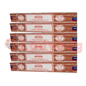 SATYA MUSK INCENSE Scents SAI BABA Meditation Aroma Fragrance - Picture 1 of 7