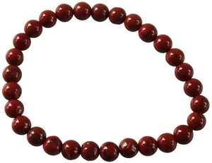 Bracelet Perles Rondes Jaspe Rouge - 6 mm - Picture 1 of 1