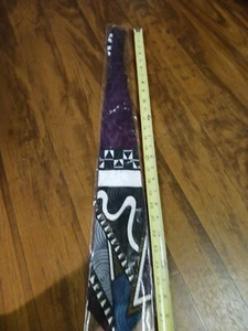 Vintage new old stock Men's Tie purple black teal silver geometric print - Picture 1 of 10