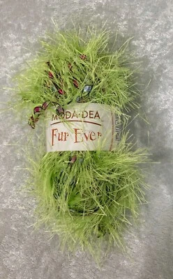 Moda Dea "Fur Ever" Novelty Yarn Color 3547 Limeade - Image 1 of 4