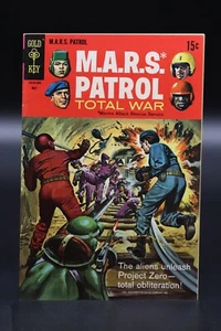 MARS Patrol Total War (1965) #9 Gold Key Painted Cover Roy & Peppe Art NM- - Picture 1 of 3