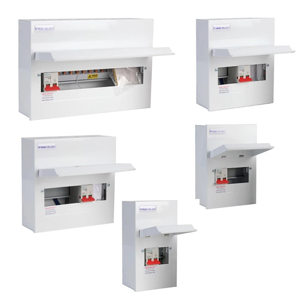 4 6 8 10 16 Way Metal Consumer Unit, 100A Main Switch Fusebox - Image 1 of 1