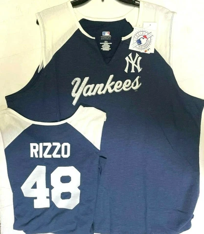 ANTHONY RIZZO NEW YORK YANKEES WOMANS PLUS SIZE SHIRT TANK NEW W TAGS MAJESTIC Cover