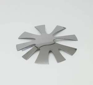 Nail Art Easy French Smile Water Drop V Shape Acrylic Cutter #K Silver - Picture 1 of 3