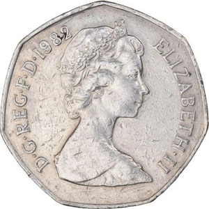 United Kingdom | 50 Pence Coin | Britannia | Km:932 | 1982 - 1984 - Picture 1 of 12