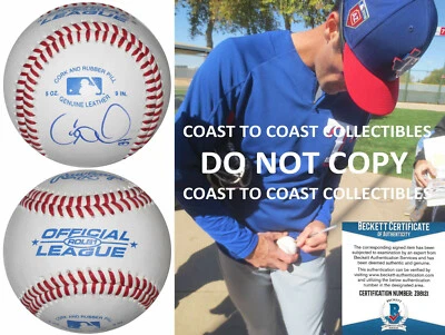 Cole Hamels Philadelphia Phillies Braves autographed baseball proof Beckett COA - Image 1 of 4