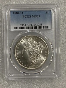 1884 O Morgan Silver Dollar PCGS MS63 ~~ Blast White ~~ (953) - Picture 1 of 2