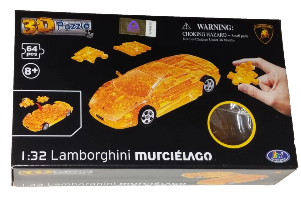 Rompecabezas 3D 1:32 LAMBORGHINI MURCIELAGO Plástico Translúcido Modelo Coche Divertido Foto 1 de 4
