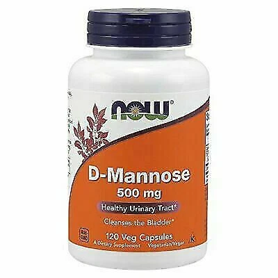 NOW Foods D-Mannose 500mg Veg Capsules - 120 Count