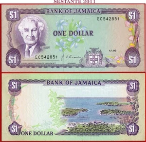 JAMAICA 1 DOLLAR 1 1 1990 P 68Ad UNC free shipping from 100$ - Picture 1 of 1