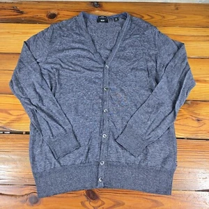 BOSS by Hugo Boss Cardigan SLIM FIT Finest Italian Yarn men's size XL gray - Picture 1 of 10