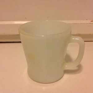 Vintage Anchor Hocking Fire King Oven Proof Glass Coffee Mug Milk White - Picture 1 of 4