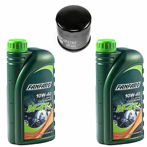 Motor Öl Set 10W40 2 Liter + Ölfilter HF681 für Hyosung GT 650 R i GV ST7 700 ST - Bild 1 von 4